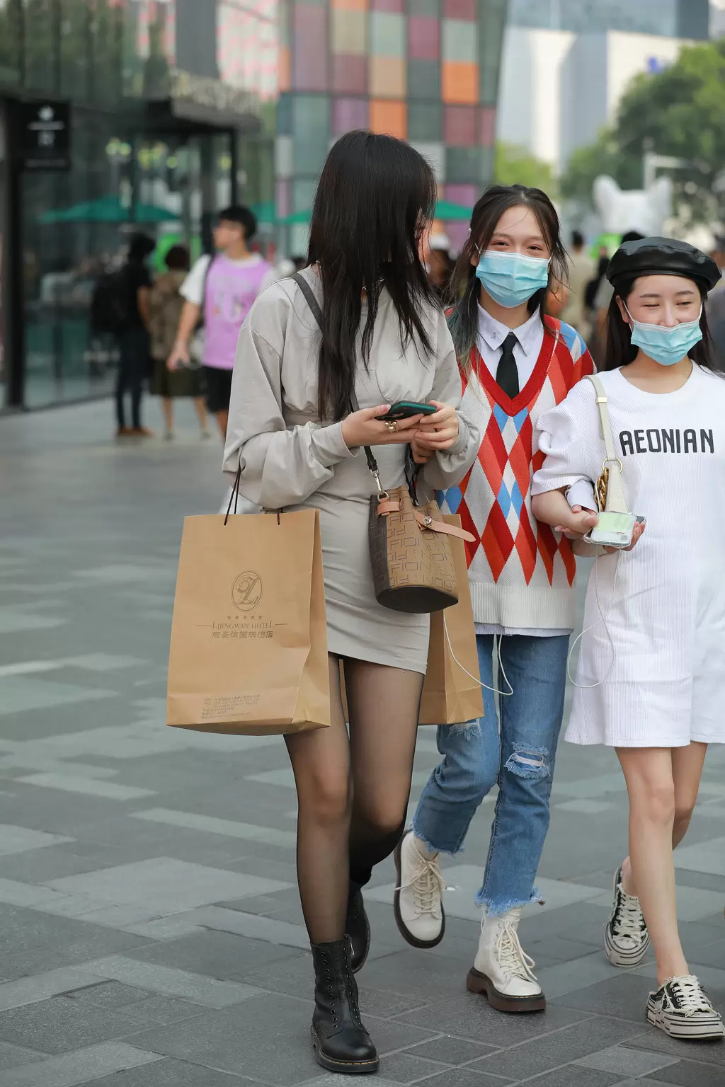 精选街拍作品 NO.068 嘿丝包臀裙小街街 美女舞蹈艺术写真模特-丽图阁