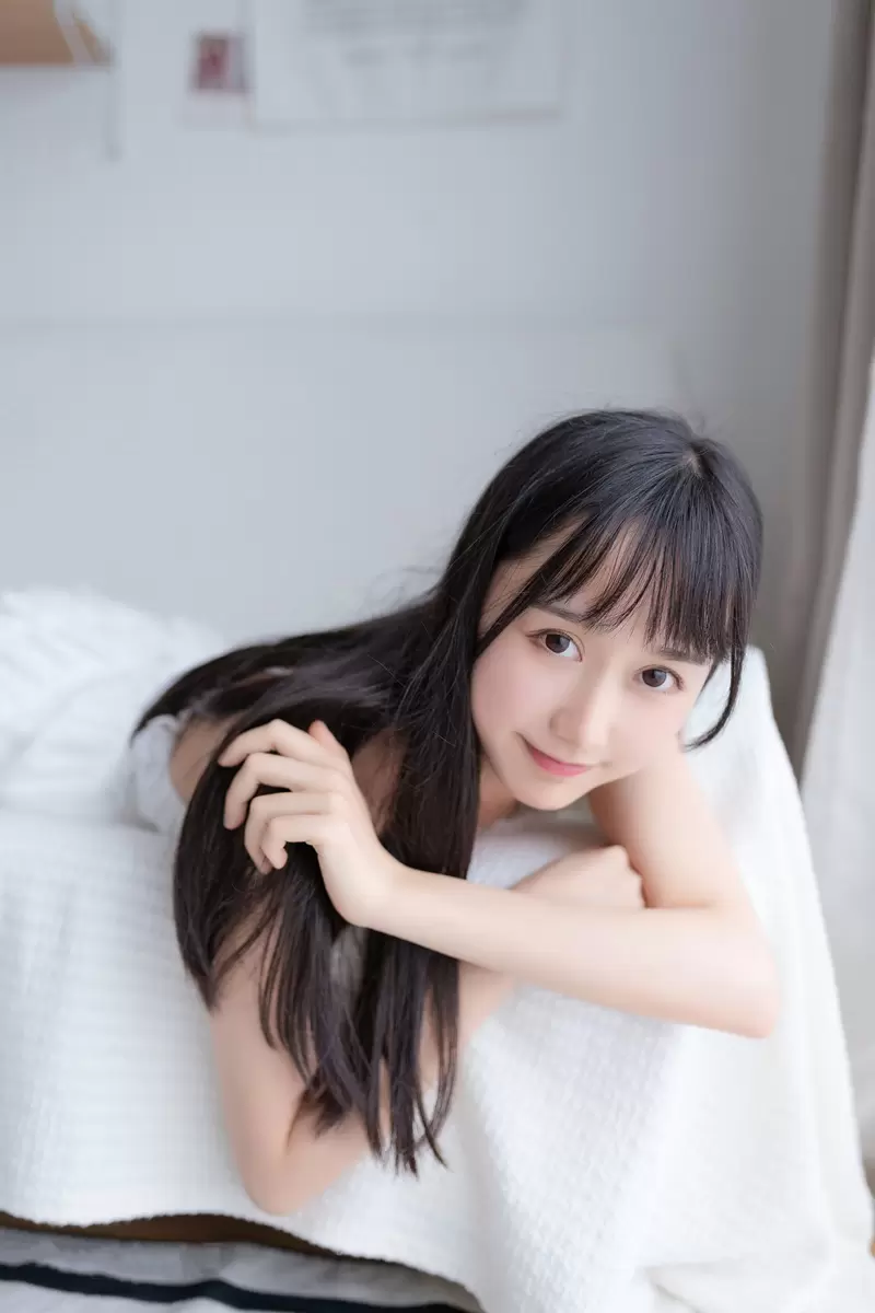 木绵绵OwO 白裙少女 写真模特精选套图-丽图阁