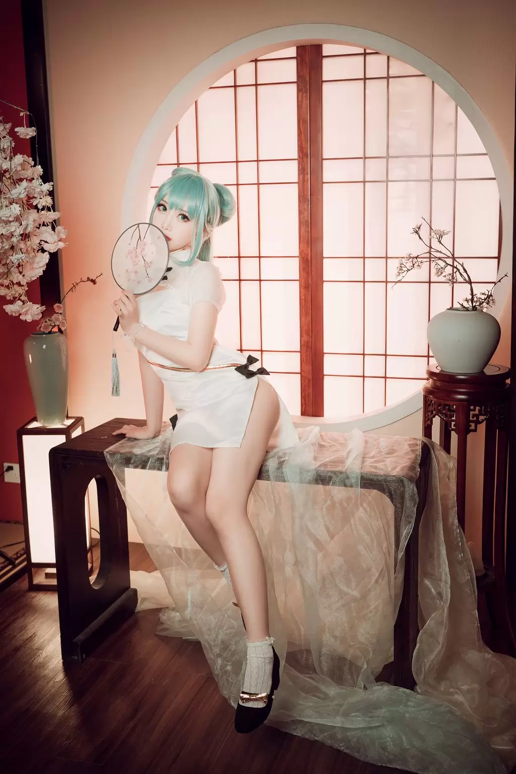 人气动漫Coser@面饼仙儿 初音旗袍 性感迷人美女写真-丽图阁