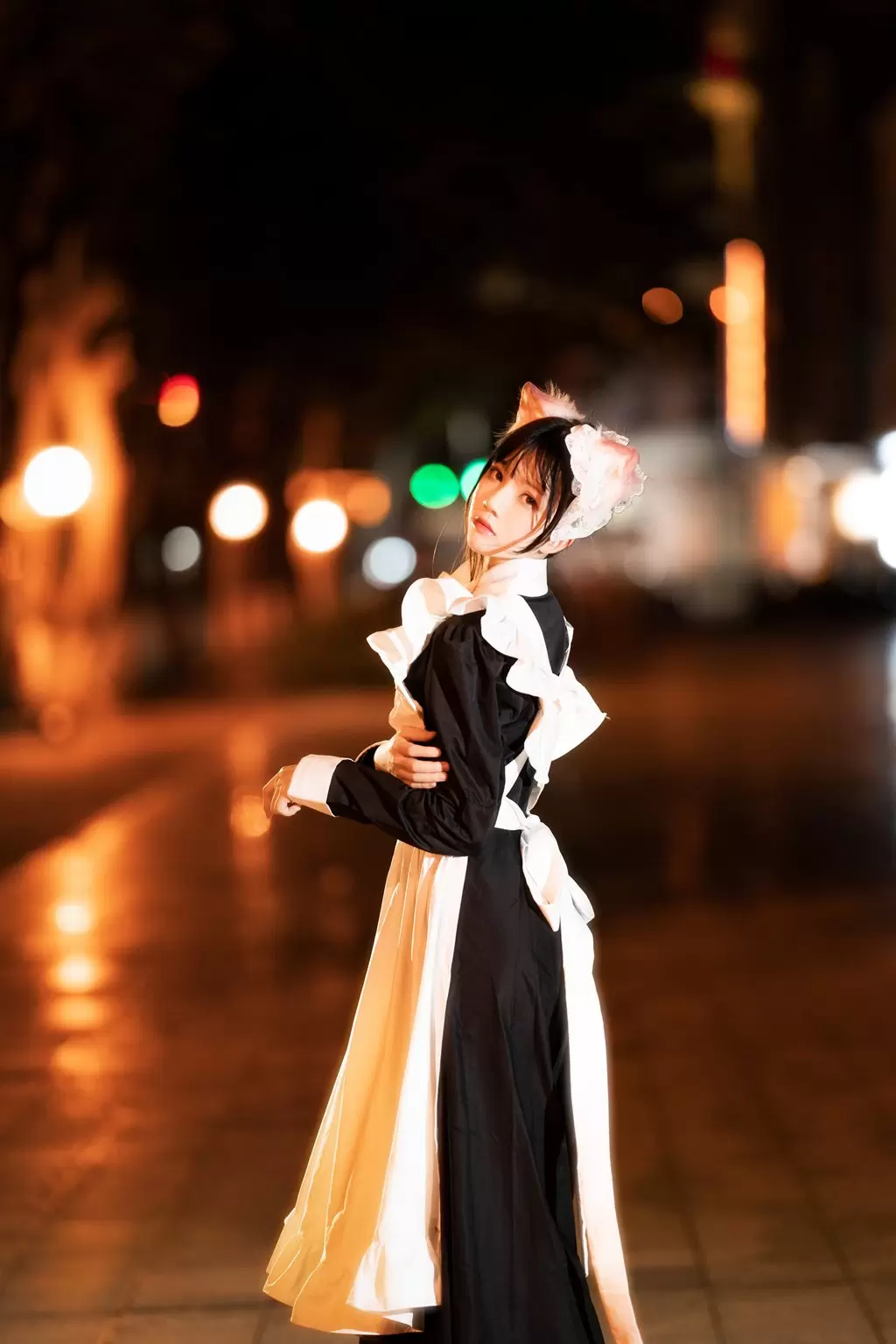 人气Coser@桜桃喵 长裙妹抖（夜） 超高清美女写真组图-丽图阁