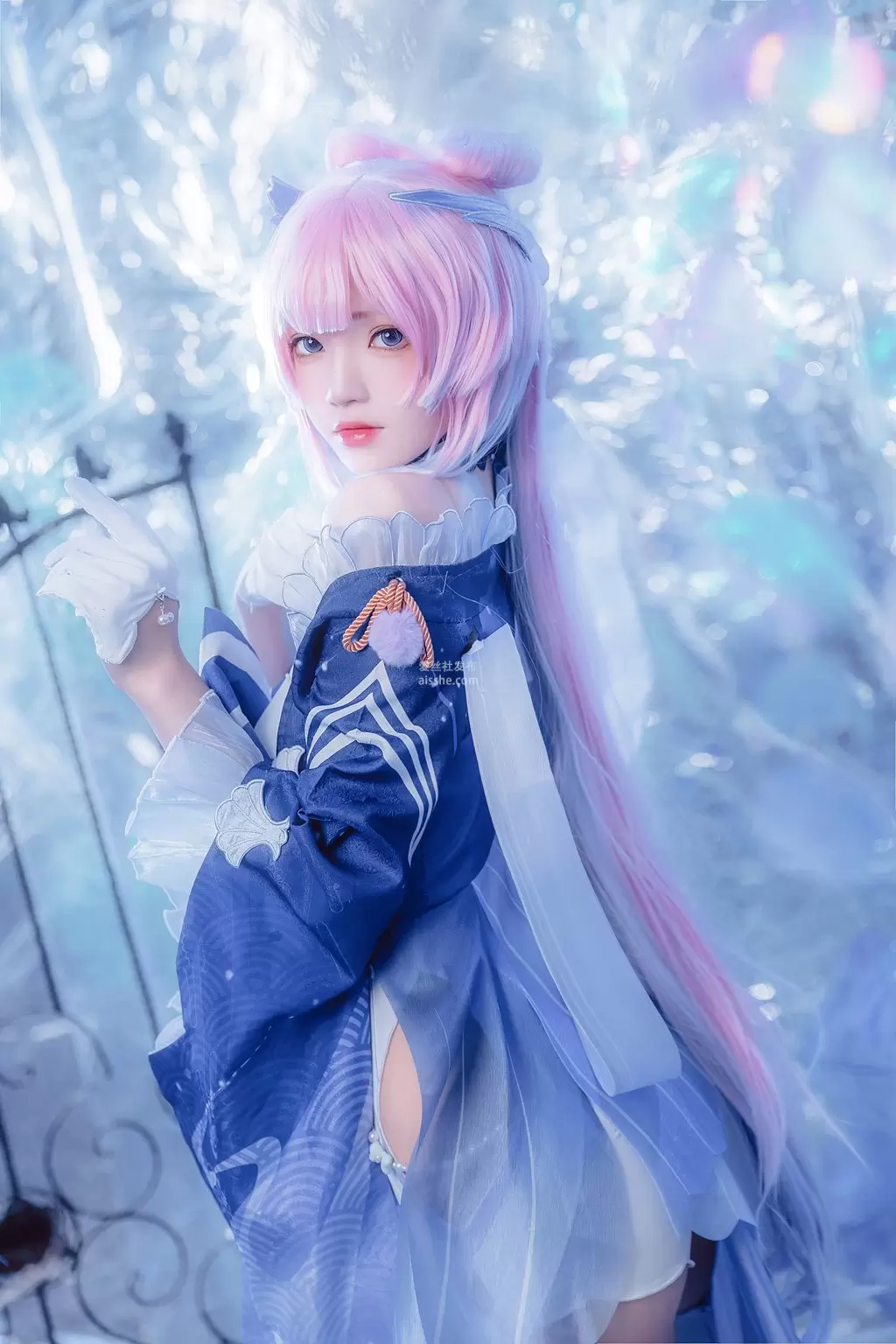 人气Coser@桜桃喵 珊瑚宫心海 美女写真大图图片-丽图阁