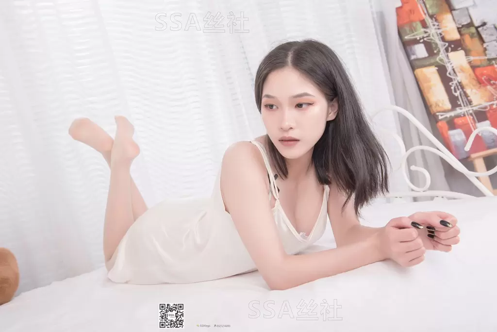 [SSA丝社] NO.091 佳佳的睡衣私房肉丝脱丝 又纯又欲的美女壁纸-丽图阁