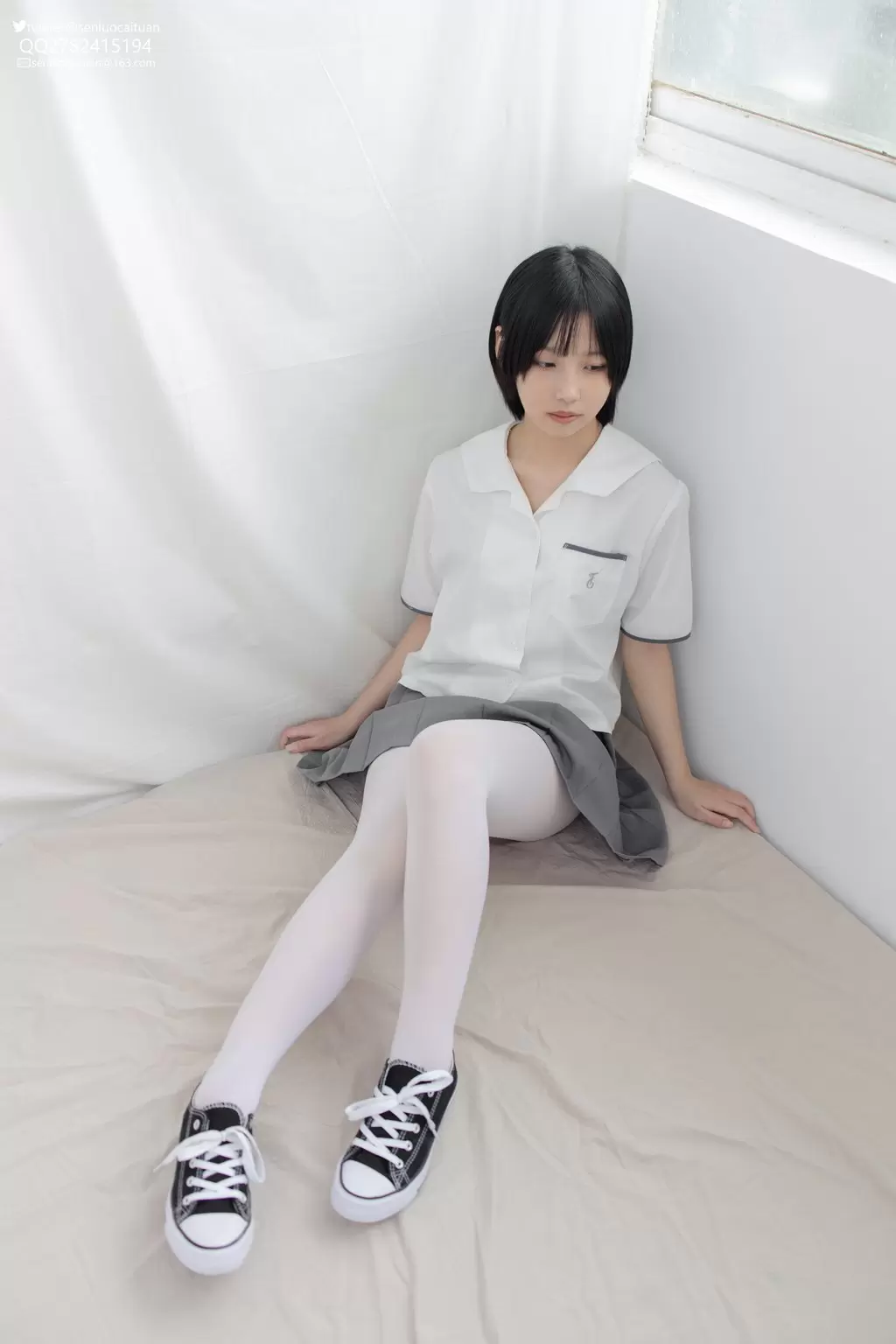 森萝财团写真 JKFUN-GG-03 希晨《JK制服》 写真美女高清壁纸-丽图阁