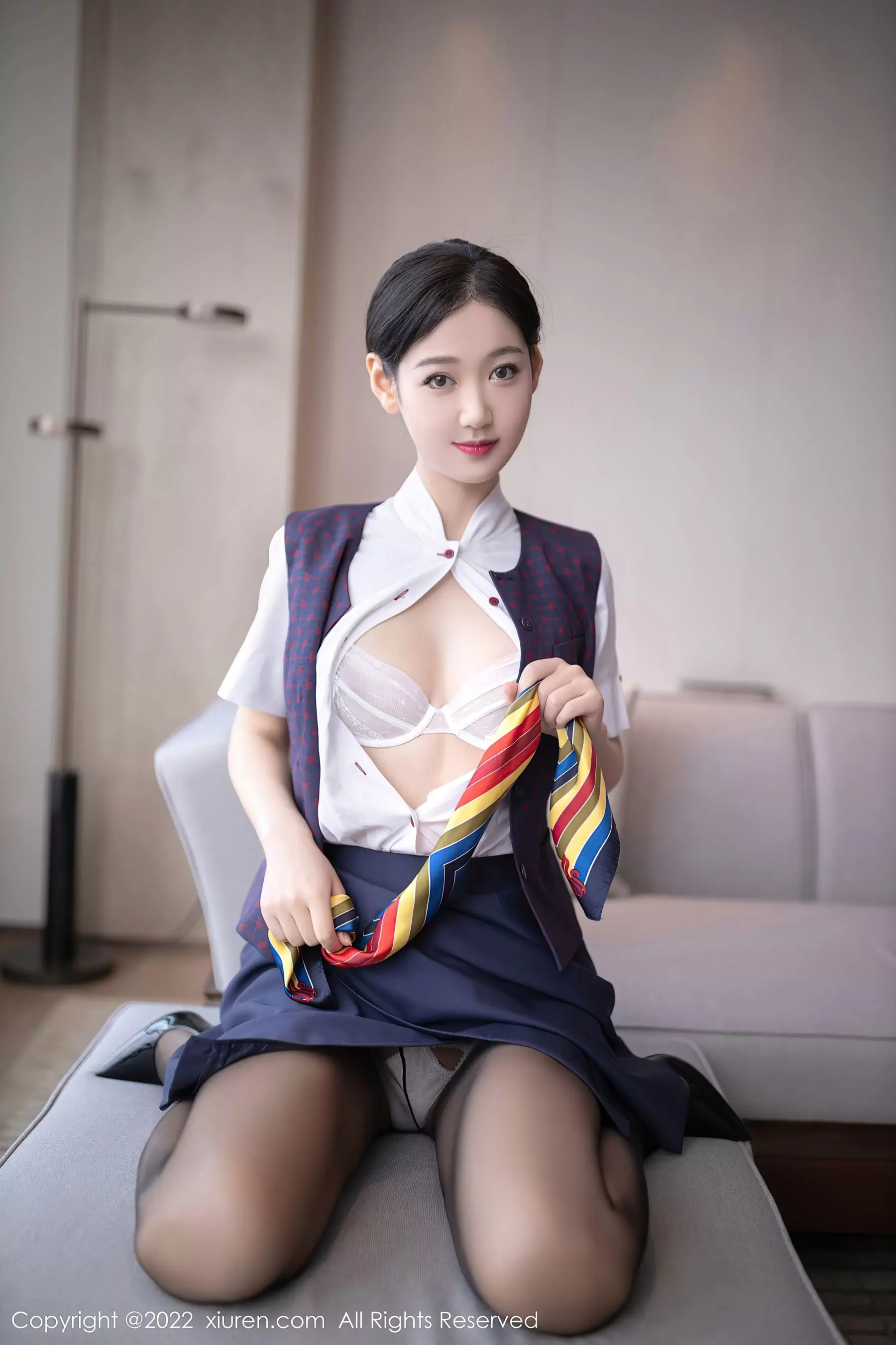 No.5922 唐安琪 制服黑丝 美女组图图片-丽图阁