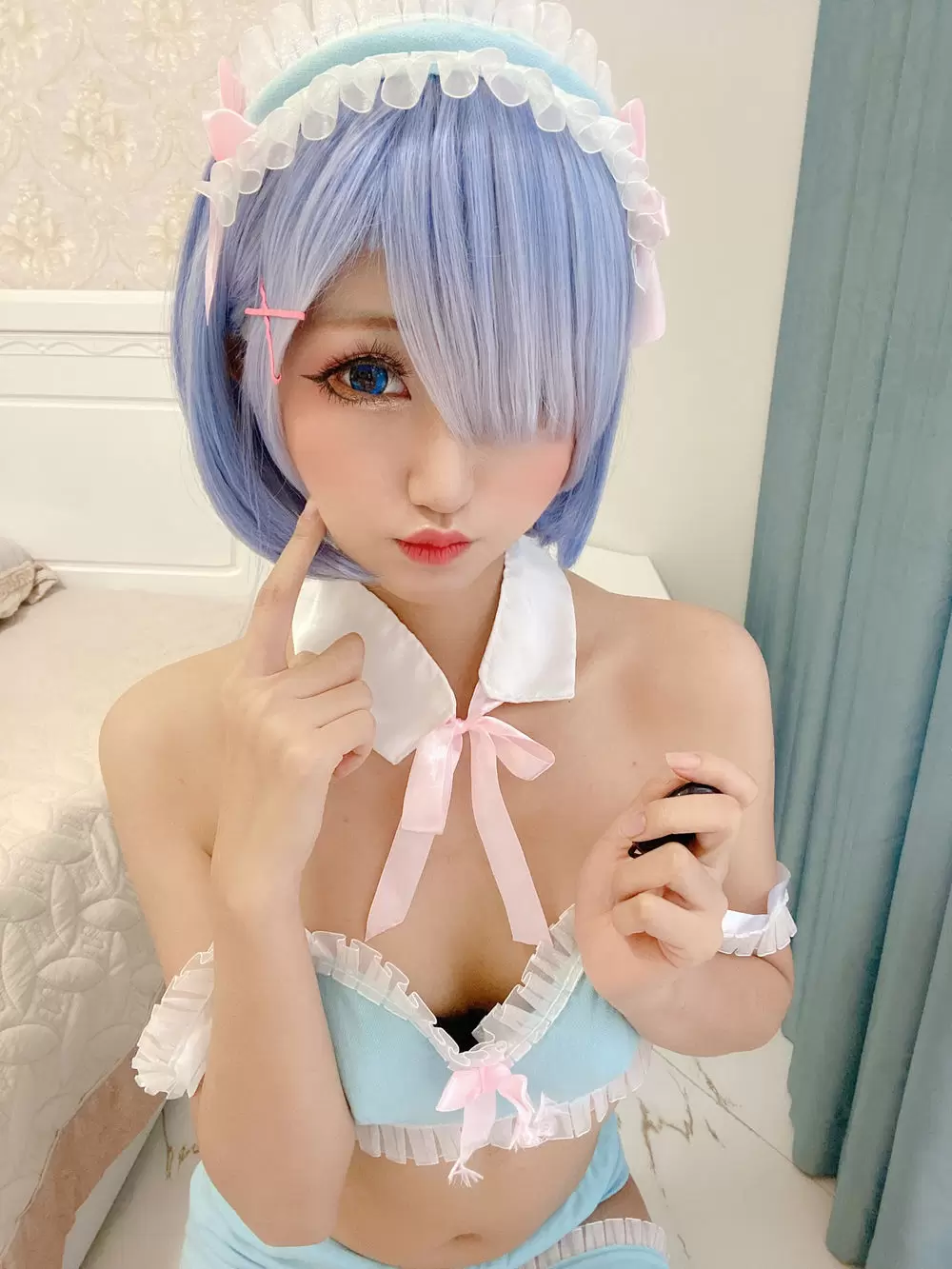 No.021-Rem Phone Set [34P] 性感美女写真照高清图片素材-丽图阁